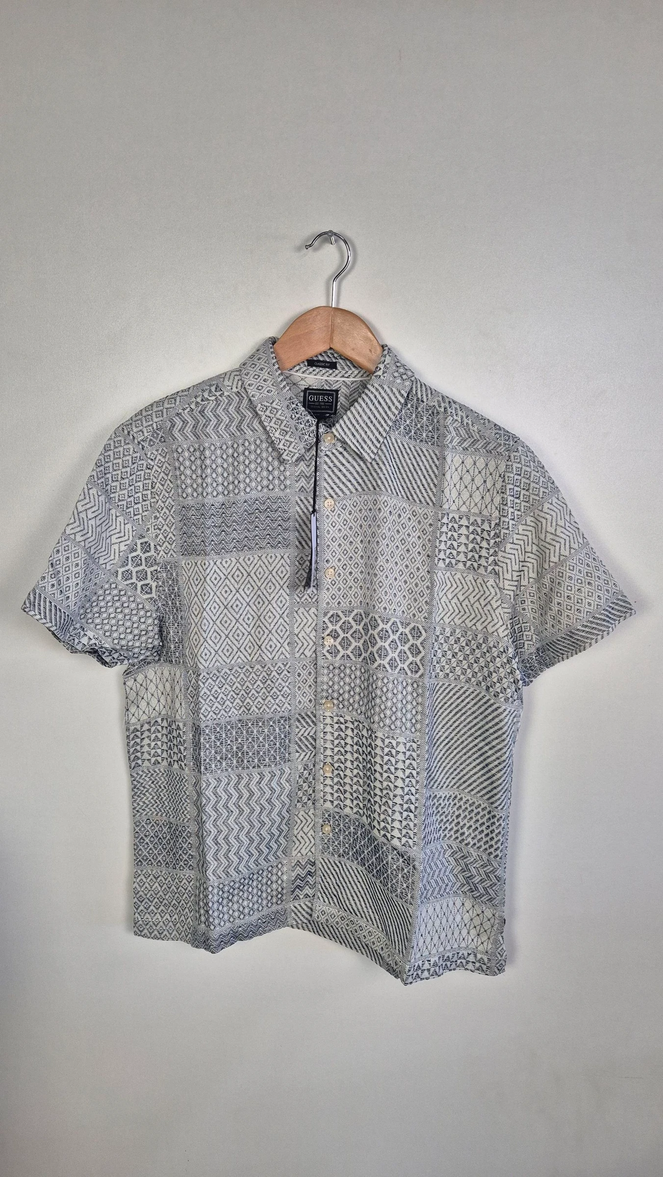 Guess heren blouse met korte mouwen maat M